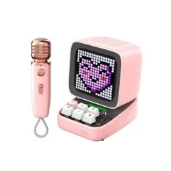Divoom Ditoomic Bluetooth Speaker Microphone Karaoke Function - Pink